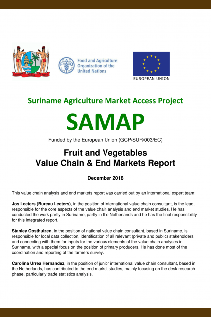 Suriname Agriculture Market Access Project